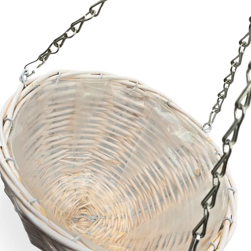BLUMENAMPEL "BOWL" | 25 cm, Weide | handgefertigtes Korbgeflecht