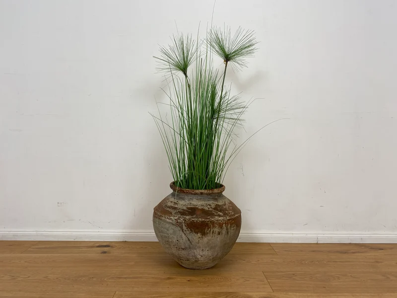 Boatwood by WMK # Sehr schöne antike Bodenvase / Wasserbehälter von der Insel Bali, ca. 100 Jahre alt, aus Terracotta mit Alterspatina