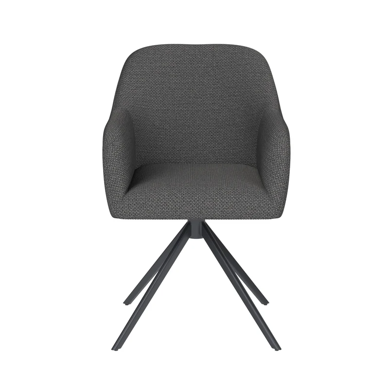 White Label Living Stuhl Otis Grau 4 Metallbeine – 62 × 59 × 84 cm