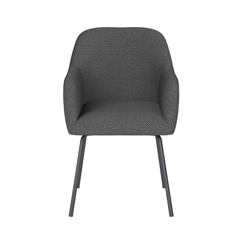 White Label Living Stuhl Otis Grau 4 Metallbeine – 62 × 59 × 84 cm