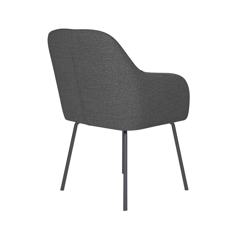 White Label Living Stuhl Otis Grau 4 Metallbeine – 62 × 59 × 84 cm
