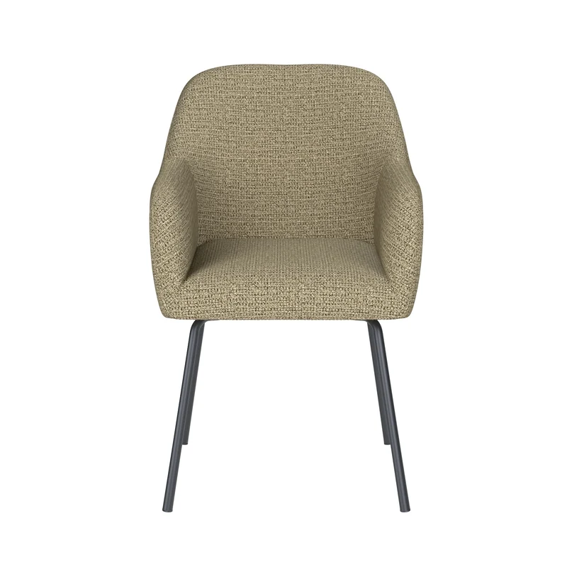 White Label Living Stuhl Otis Grün 4 Metallbeine – 62 × 59 × 84 cm