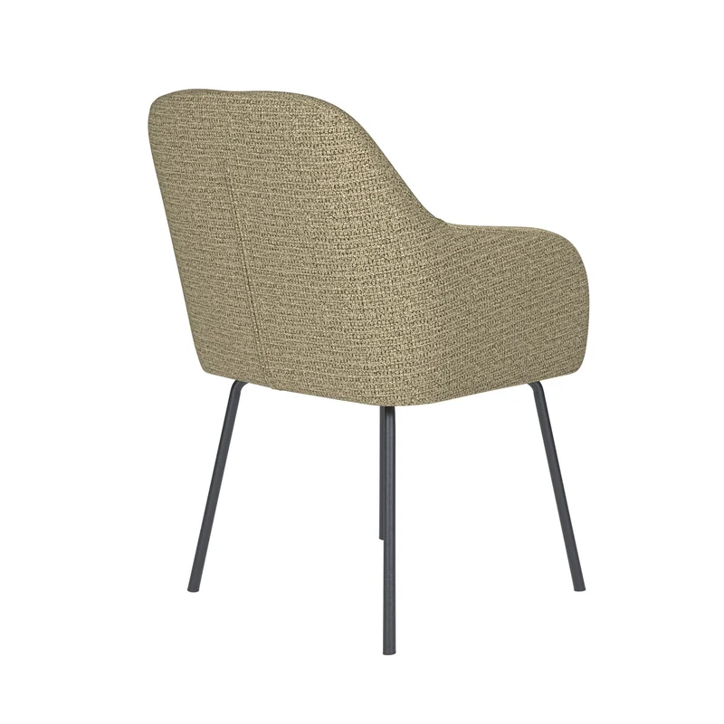 White Label Living Stuhl Otis Grün 4 Metallbeine – 62 × 59 × 84 cm