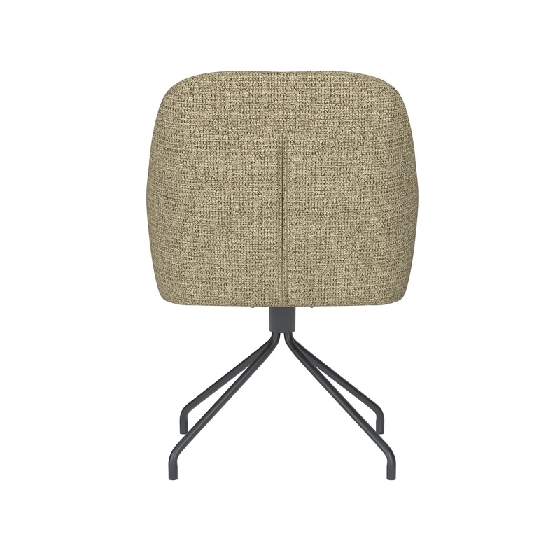 White Label Living Stuhl Otis Grün Drehgestell – Polyester, 62 × 59 × 84 cm