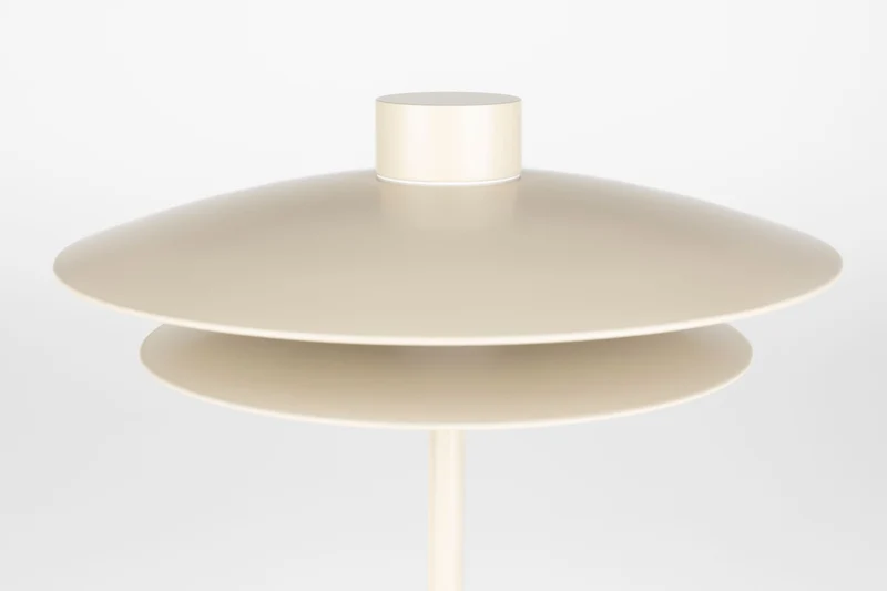 White Label Living Tischleuchte Wubbo – Beige, Eisen, 26,5 × 26,5 × 32 cm
