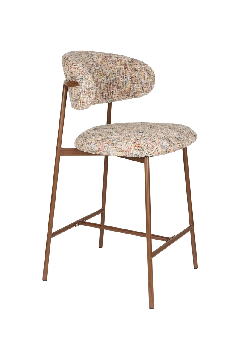 White Label Living Tresenhocker Claes Multicolour – Polyester, 51 × 44 × 94 cm, 2er-Set