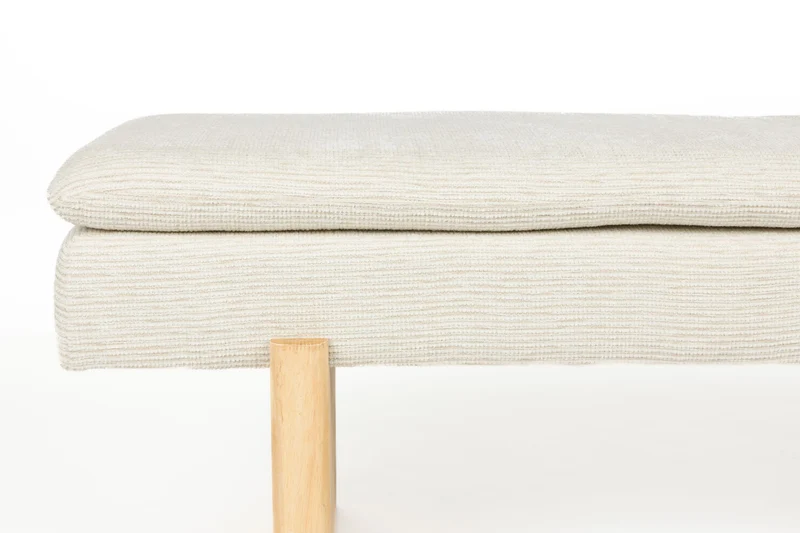 White Label Living Bank Jappo – Polyester, 120 × 40 × 45 cm