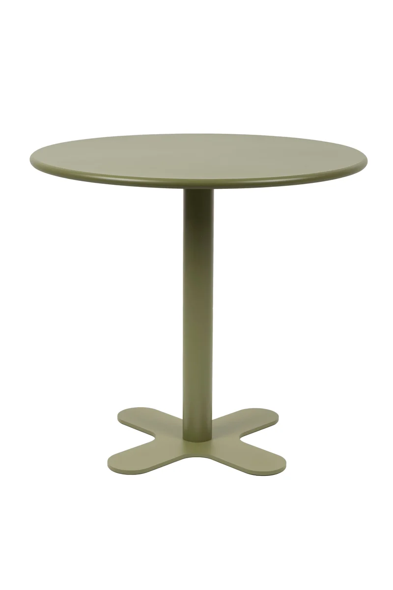 White Label Living Bistrotisch Sanjay Outdoor – Grün, Eisen, 80 × 80 × 74 cm