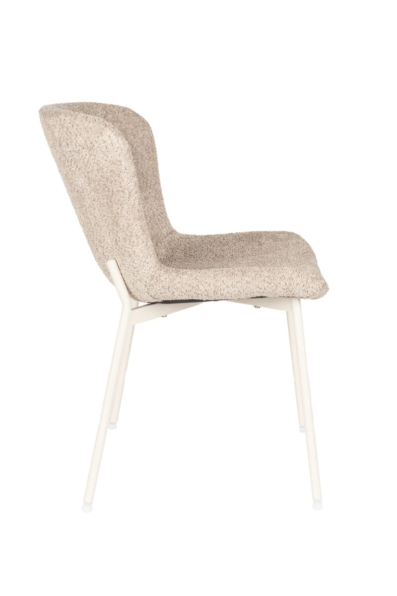 White Label Living Stuhl Marion – Braun, Polyester, 58,5 × 46,5 × 79 cm, 2er-Set