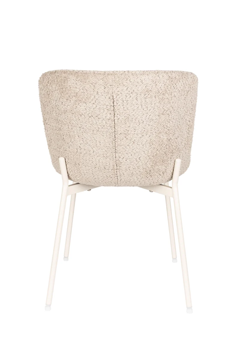 White Label Living Stuhl Marion – Braun, Polyester, 58,5 × 46,5 × 79 cm, 2er-Set