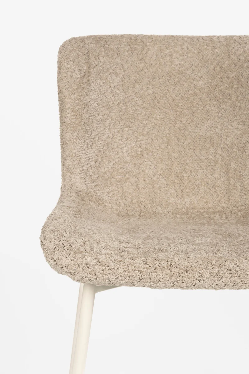 White Label Living Stuhl Marion – Braun, Polyester, 58,5 × 46,5 × 79 cm, 2er-Set