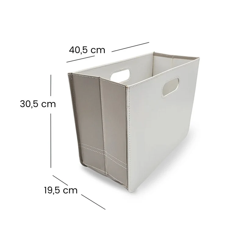 DESIGN ZEITUNGSKORB "BUSINESS" | creme-weiss, 30,5 cm | Magazinhalter