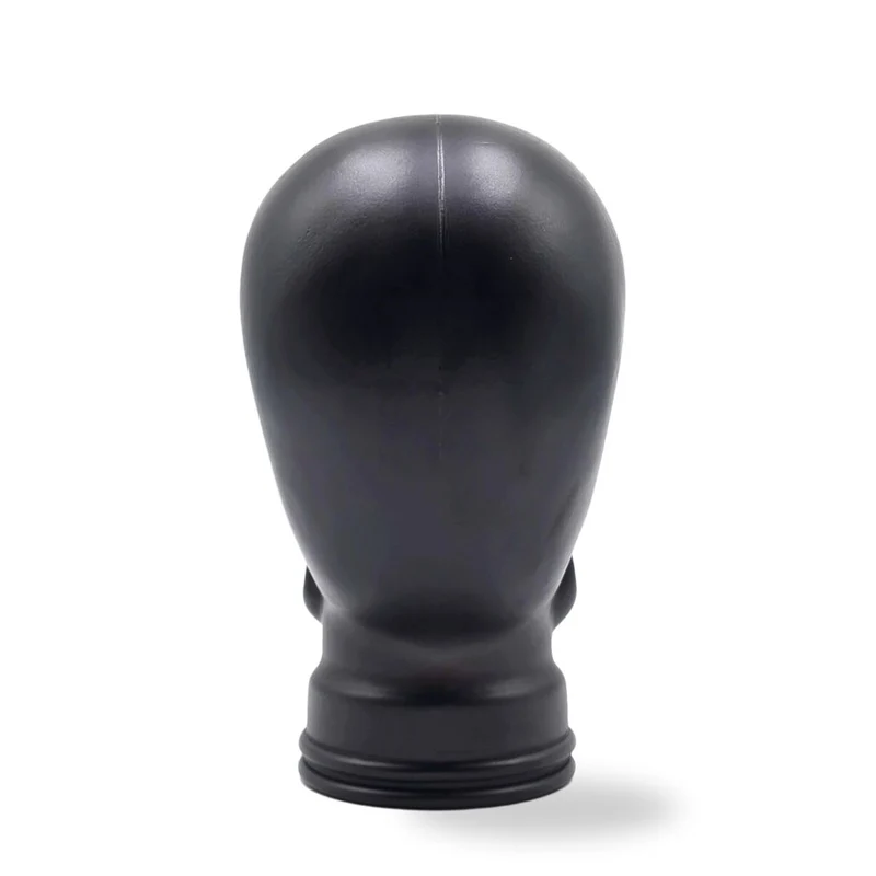 Glas KOPFHÖRERSTÄNDER TOTENKOPF| 26cm Glaskopf Skulptur | Farbe: M01 schwarz