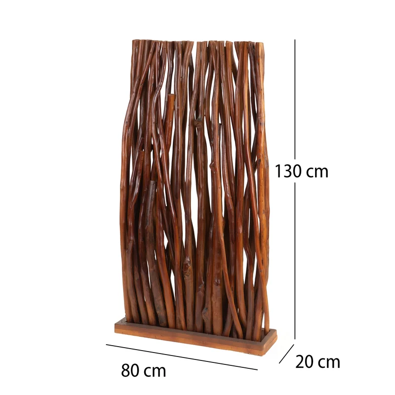 RAUMTEILER "TEKEA" | 130 cm, Teakholz | Äste Paravent