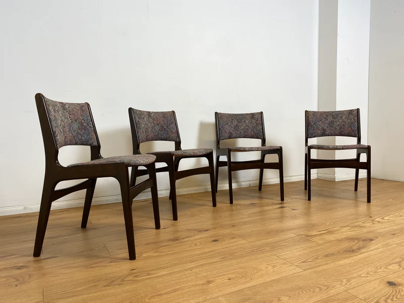 WMK Set aus 4 sehr gut erhaltenen skandinavischen Designerstühlen Modell 89 von Erik Buch für Anderssstrup