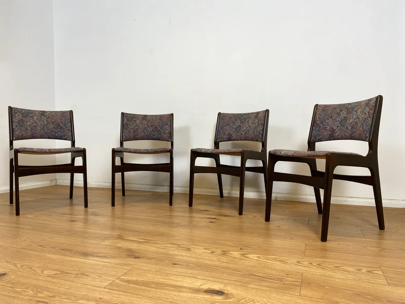 WMK Set aus 4 sehr gut erhaltenen skandinavischen Designerstühlen Modell 89 von Erik Buch für Anderssstrup