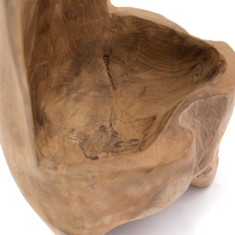 TEAK ÜBERTOPF "POT" | Teakholz, 40 cm | Wurzelholz Schale