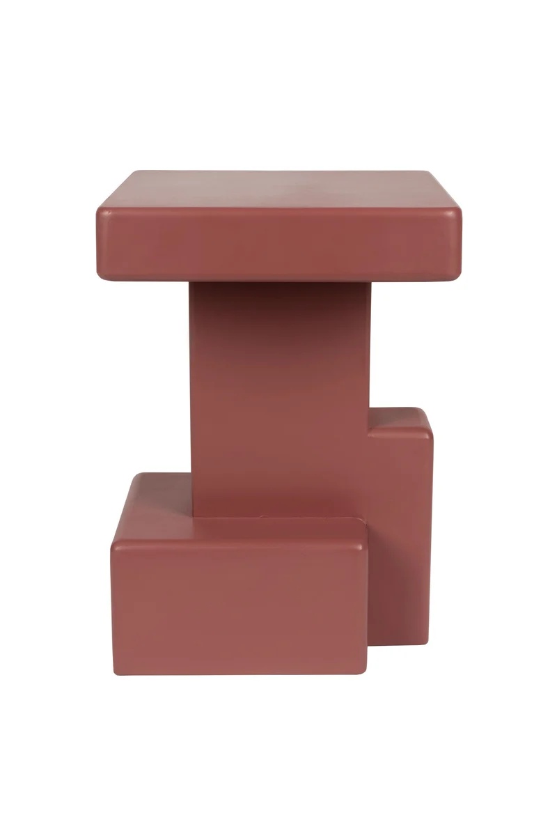 White Label Living Beistelltisch Blast Marsala – MDF, 35 × 35 × 50 cm