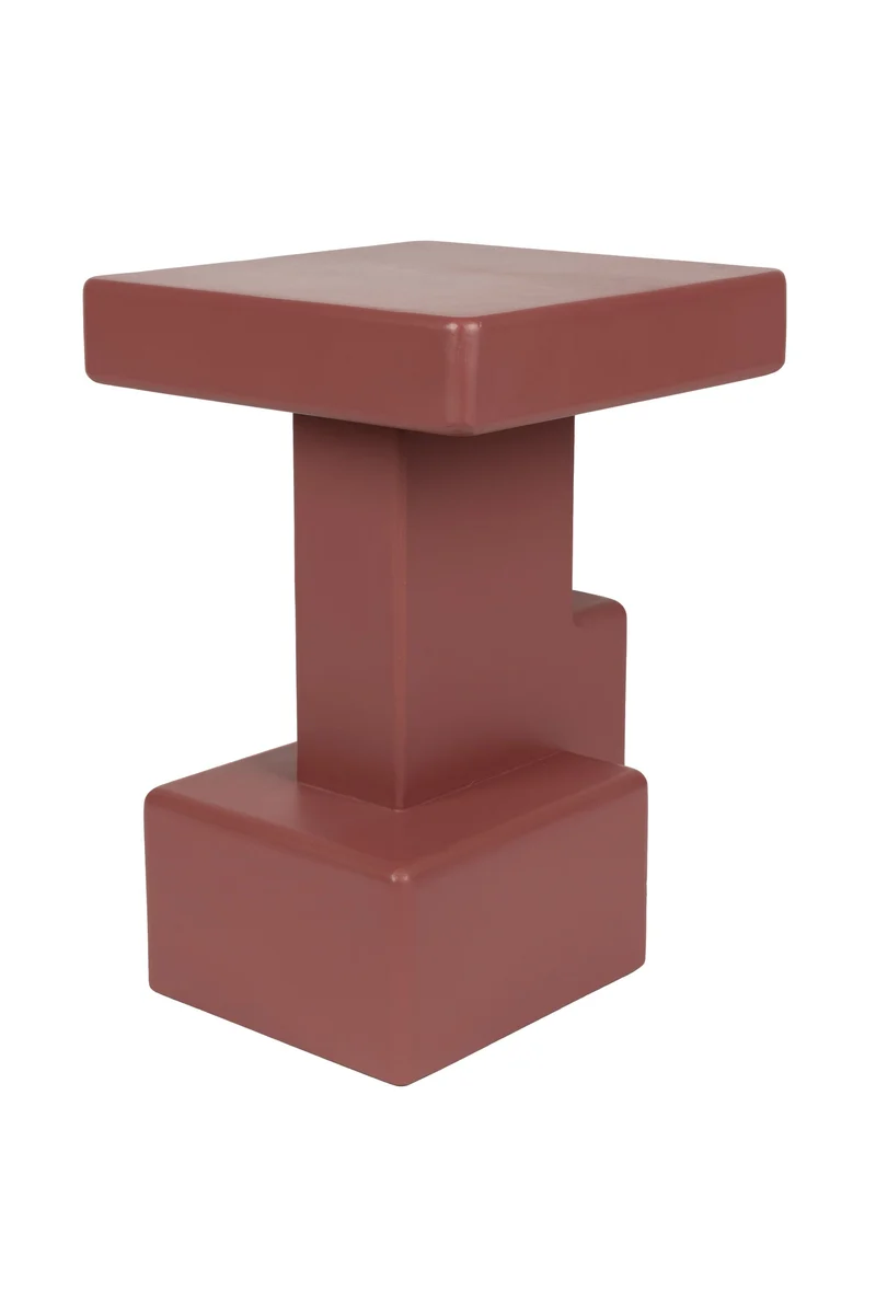 White Label Living Beistelltisch Blast Marsala – MDF, 35 × 35 × 50 cm
