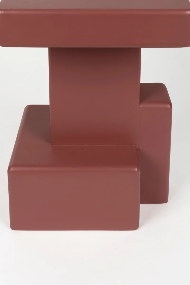 White Label Living Beistelltisch Blast Marsala – MDF, 35 × 35 × 50 cm