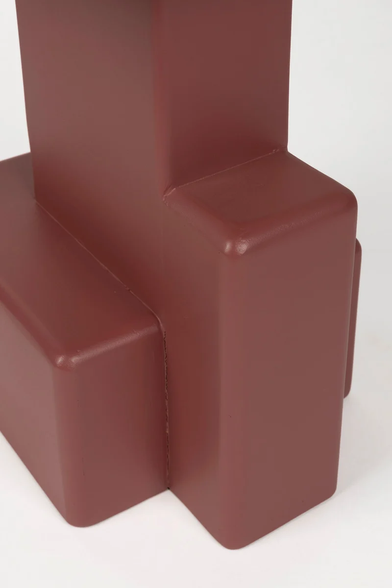 White Label Living Beistelltisch Blast Marsala – MDF, 35 × 35 × 50 cm