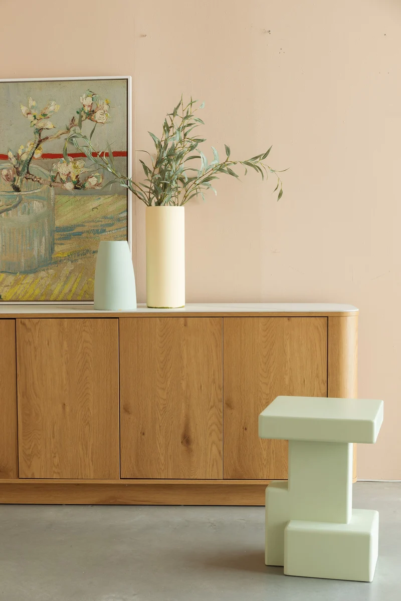 White Label Living Beistelltisch Blast – Grün, MDF, 35 × 35 × 50 cm