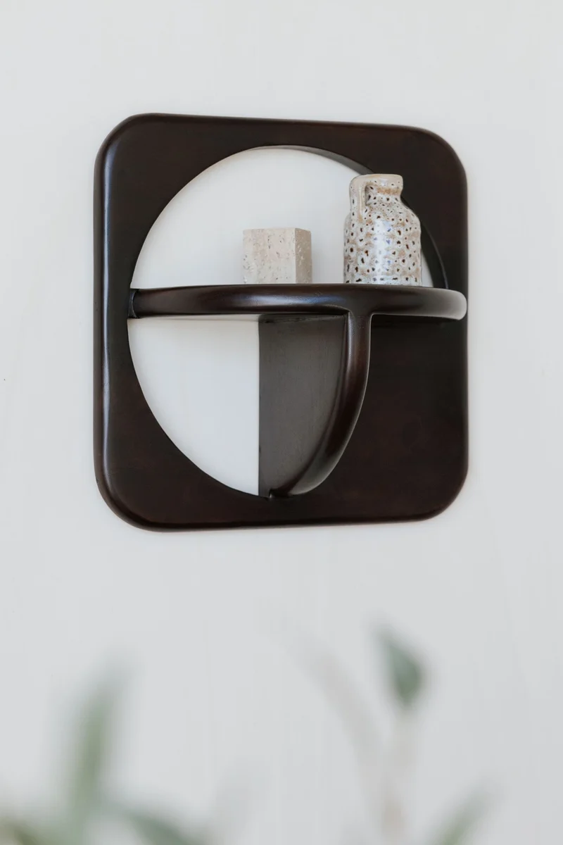 White Label Living Wandregal Ollie – Akazienholz, 17 × 35 × 35 cm, 2 Sets à 2 Stück