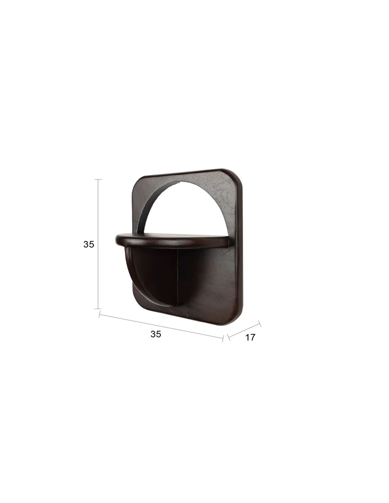 White Label Living Wandregal Ollie – Akazienholz, 17 × 35 × 35 cm, 2 Sets à 2 Stück