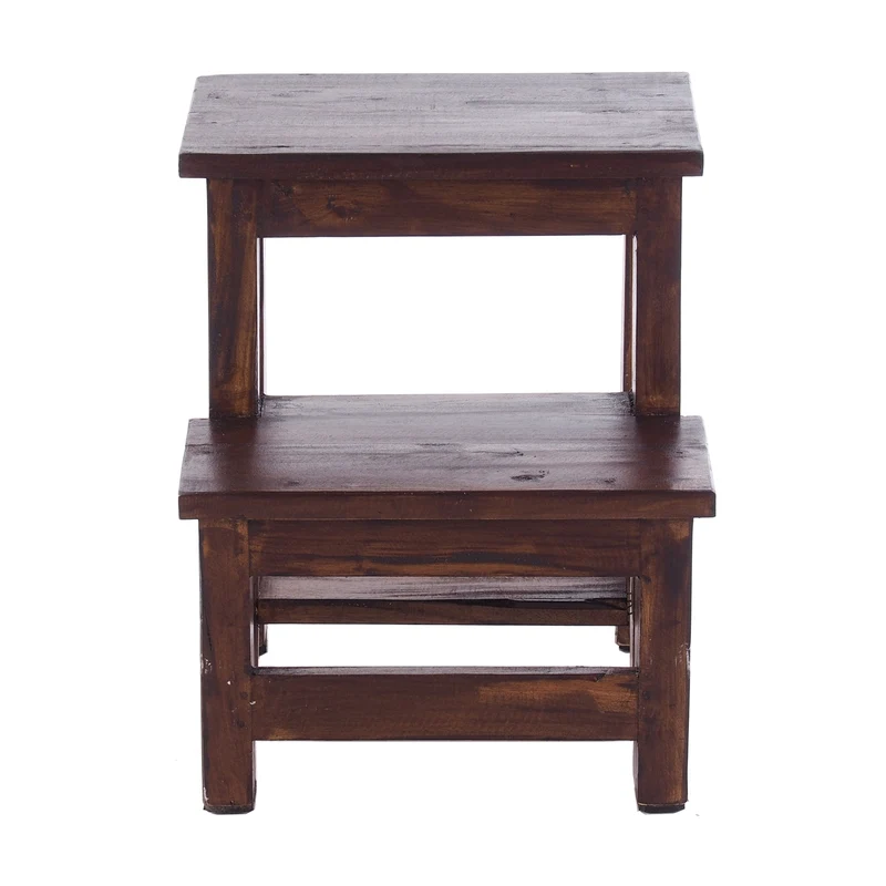 TRITTLEITER "STEP" | 46x37 cm (HxB), Altholz | Tritthocker | Farbe: 03 dunkelbraun