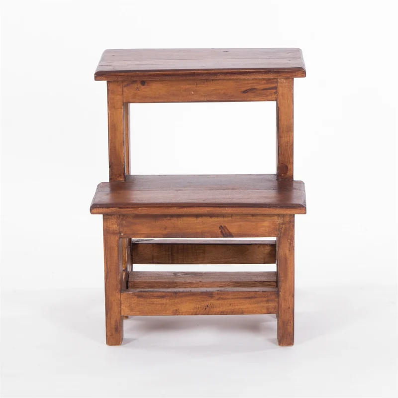 TRITTLEITER "STEP" | 46x37 cm (HxB), Altholz | Tritthocker | Farbe: 02 hellbraun