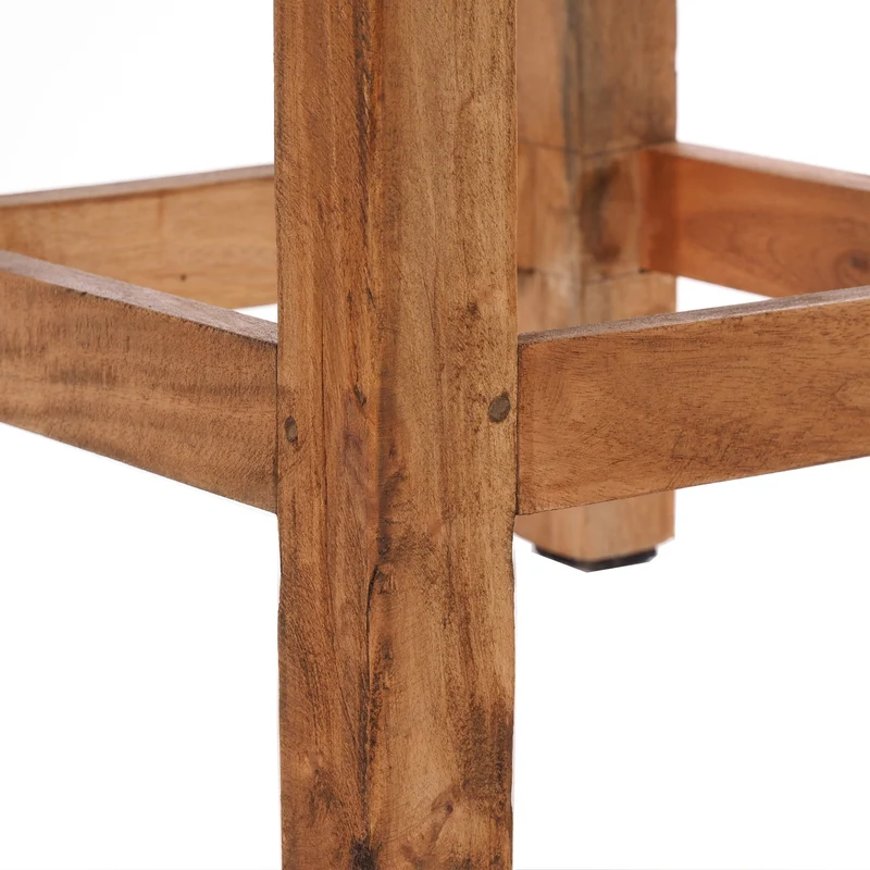 Sitzhocker MADERO | 48x30cm(HxB), Recyclingholz, Holzhocker, Hocker | Farbe: 01 natur-vintage