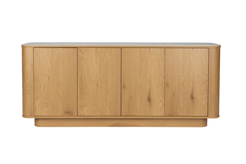 White Label Living Sideboard Hoch Almira – Eiche, Spanplatte, 40 × 180 × 75 cm