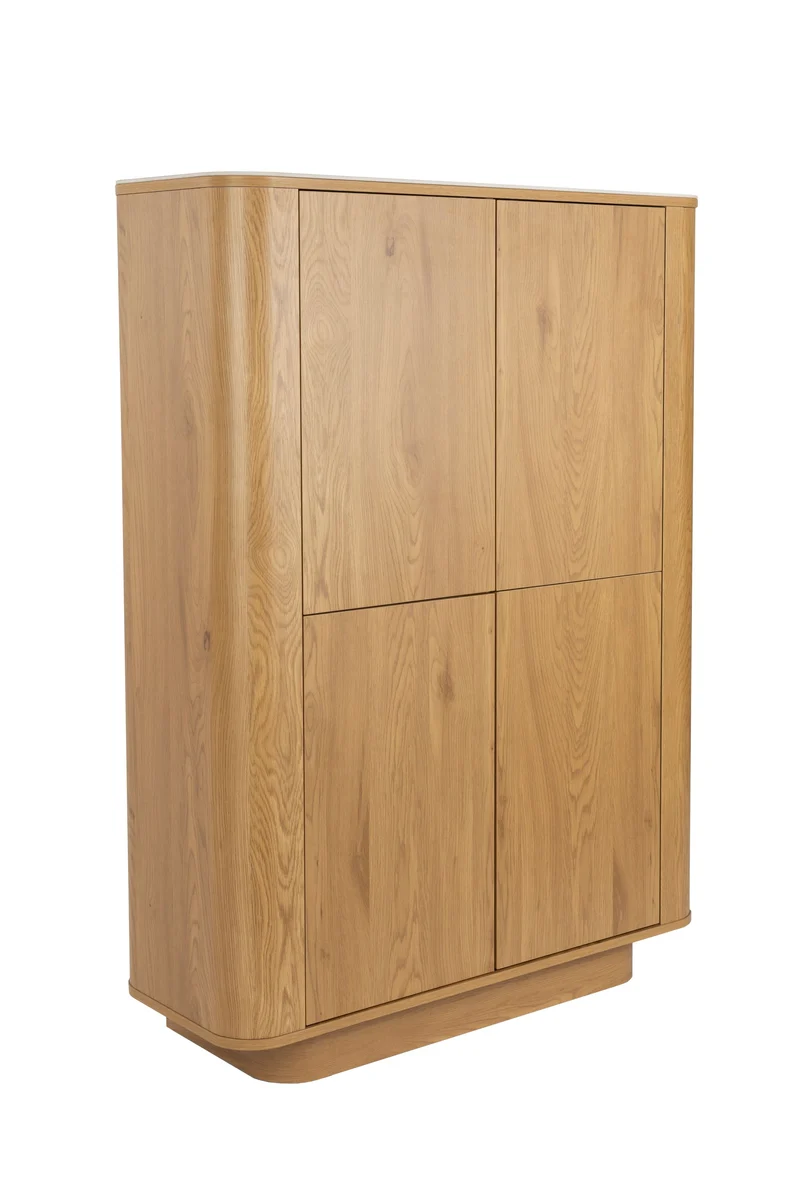 White Label Living Schrank Almira – Eiche, Spanplatte, 40 × 100 × 140 cm