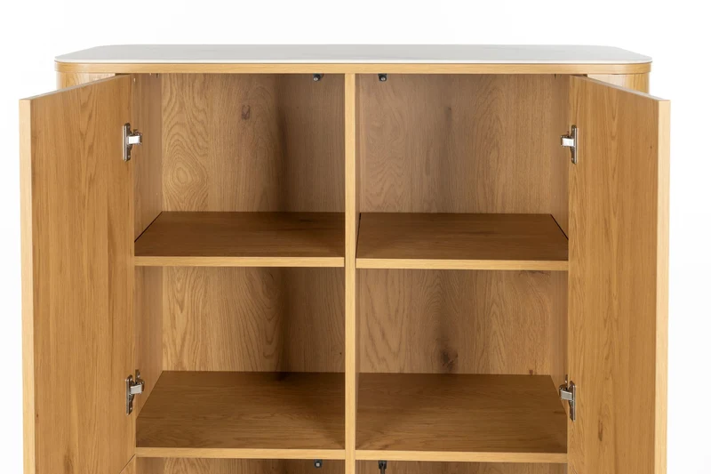 White Label Living Schrank Almira – Eiche, Spanplatte, 40 × 100 × 140 cm