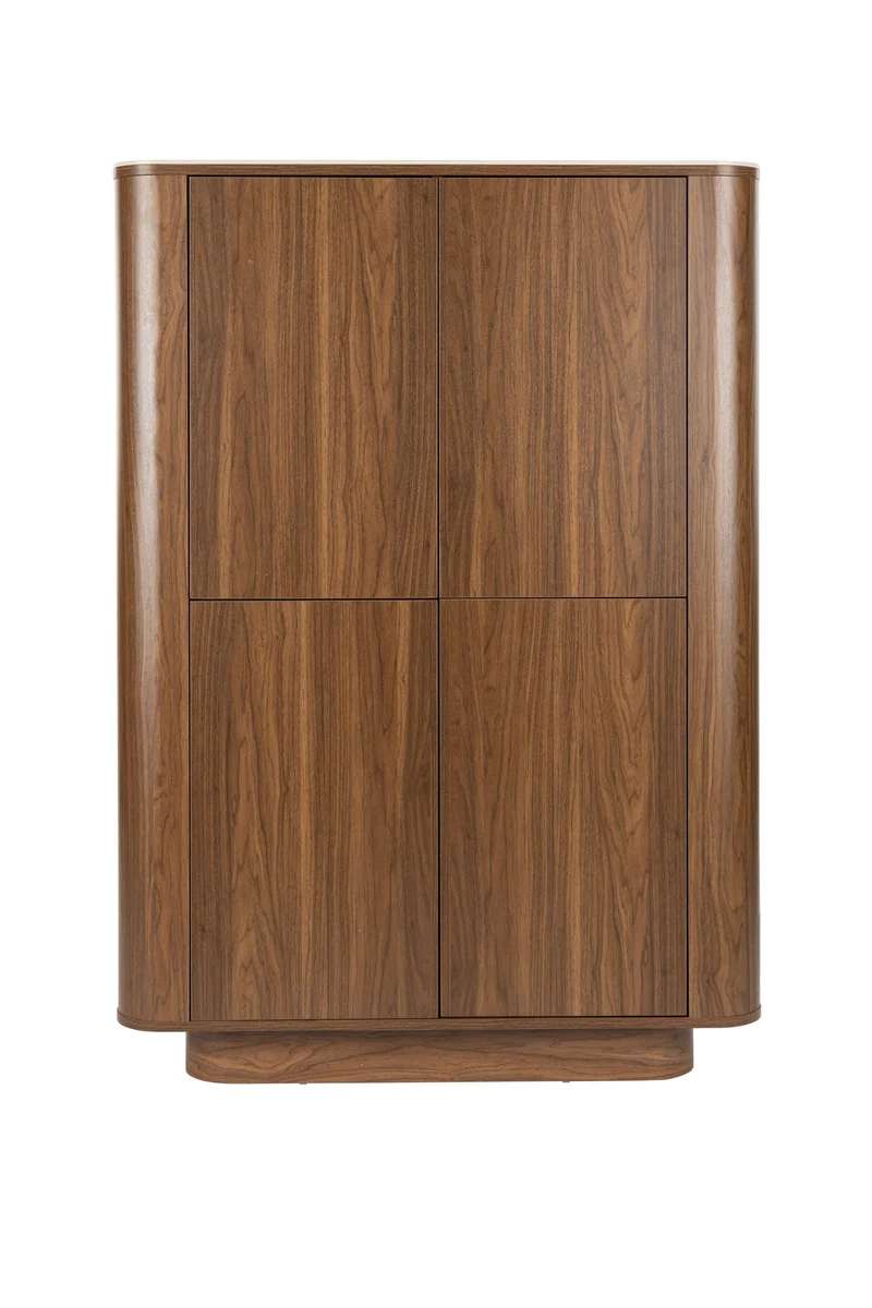 White Label Living Schrank Almira – Nussbaum, Spanplatte, 40 × 100 × 140 cm