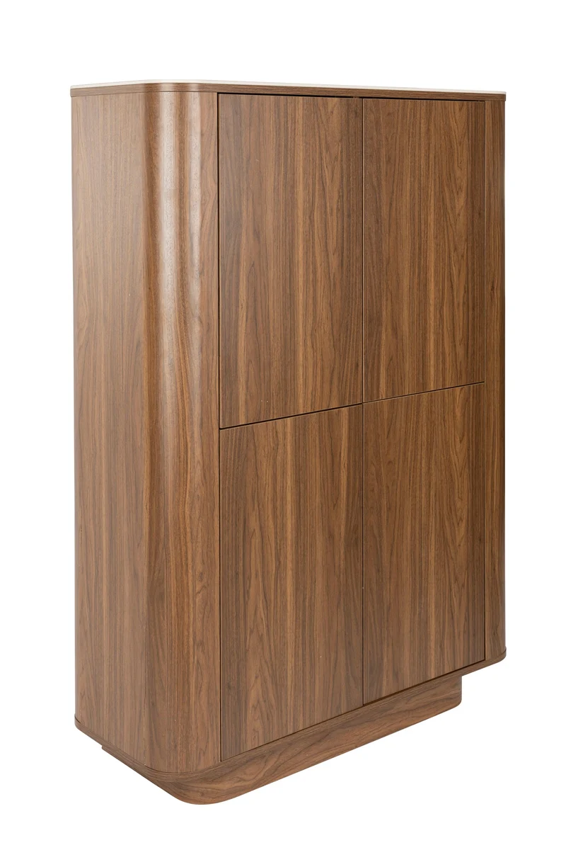 White Label Living Schrank Almira – Nussbaum, Spanplatte, 40 × 100 × 140 cm