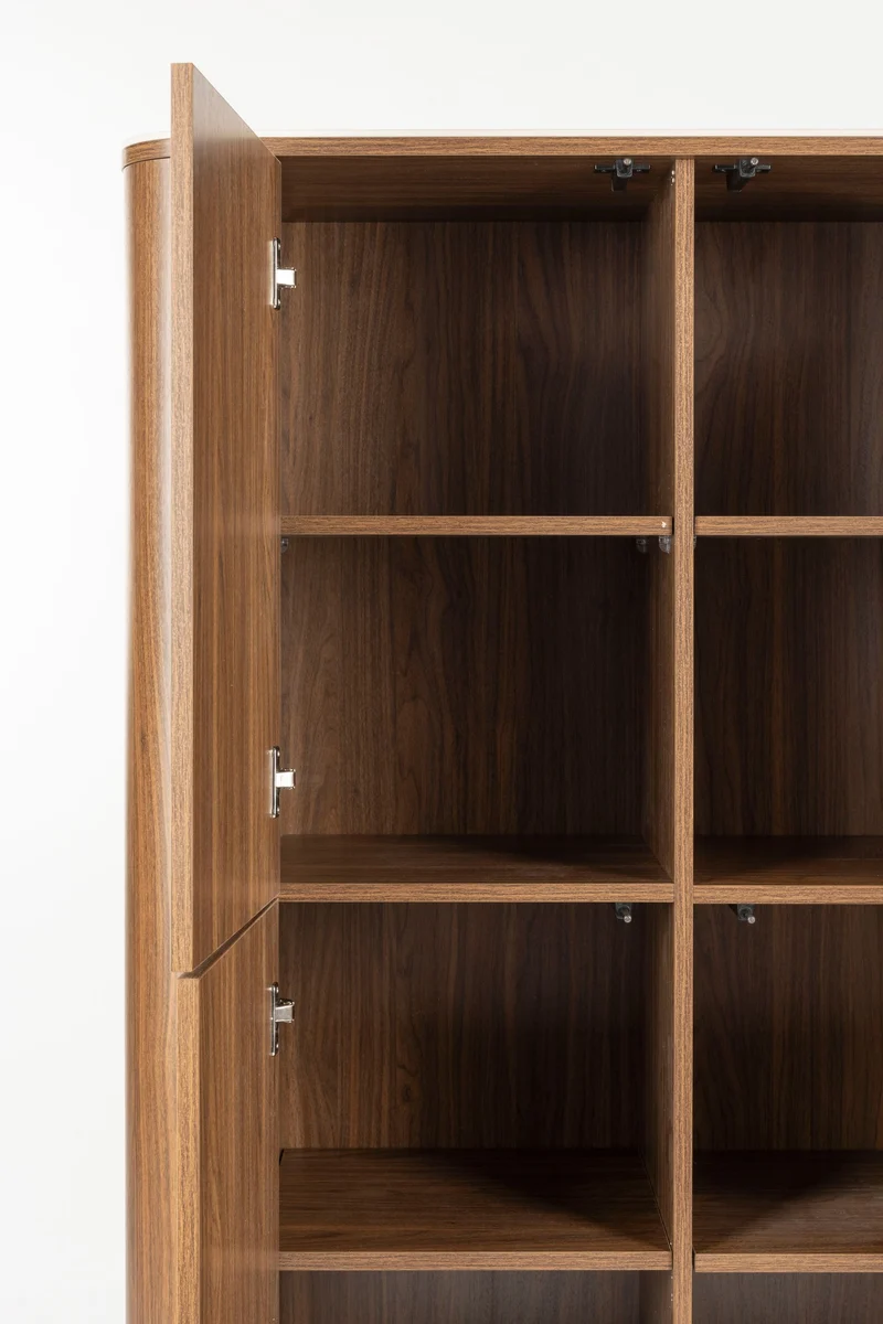 White Label Living Schrank Almira – Nussbaum, Spanplatte, 40 × 100 × 140 cm