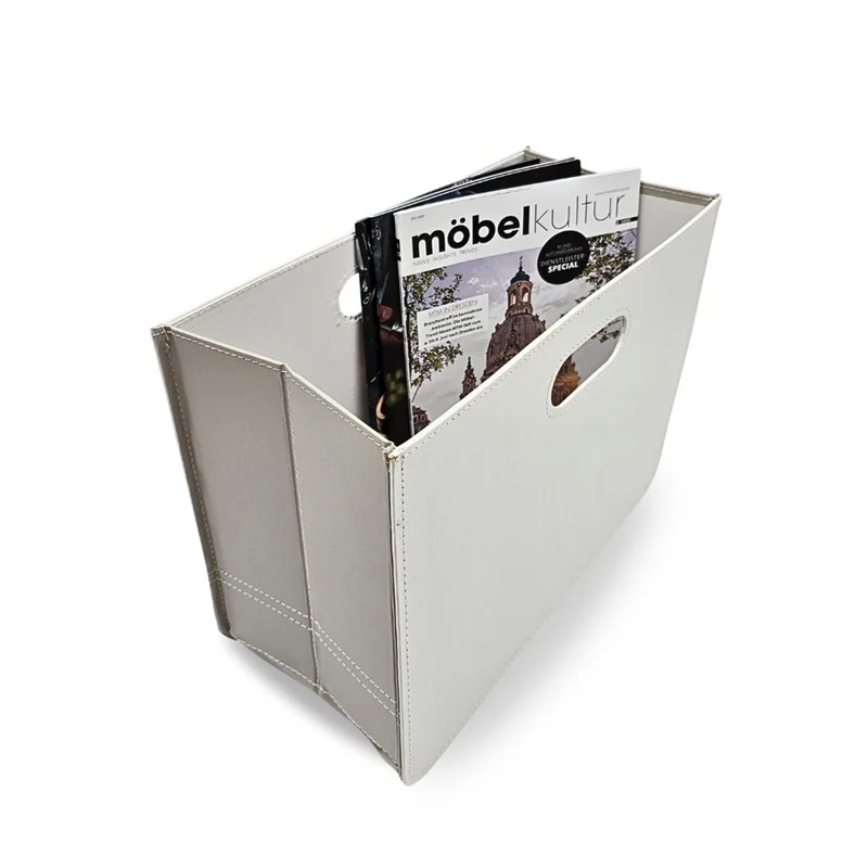 DESIGN ZEITUNGSKORB "BUSINESS" | beige, 30,5 cm | Magazinhalter