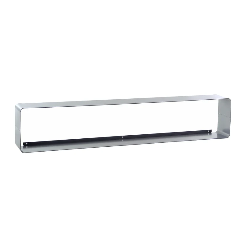 LOUNGE DESIGN CD REGAL "CUBE" | 80cm, Metall | für ca 70 CDs | Farbe: silber