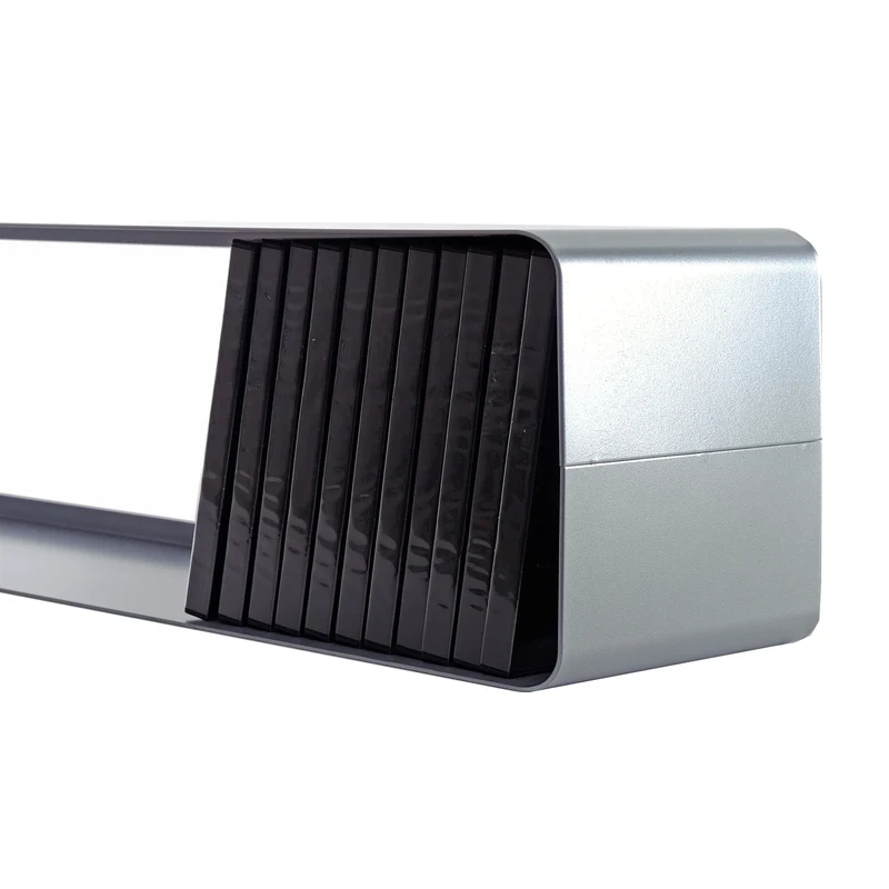 LOUNGE DESIGN CD REGAL "CUBE" | 80cm, Metall | für ca 70 CDs | Farbe: silber