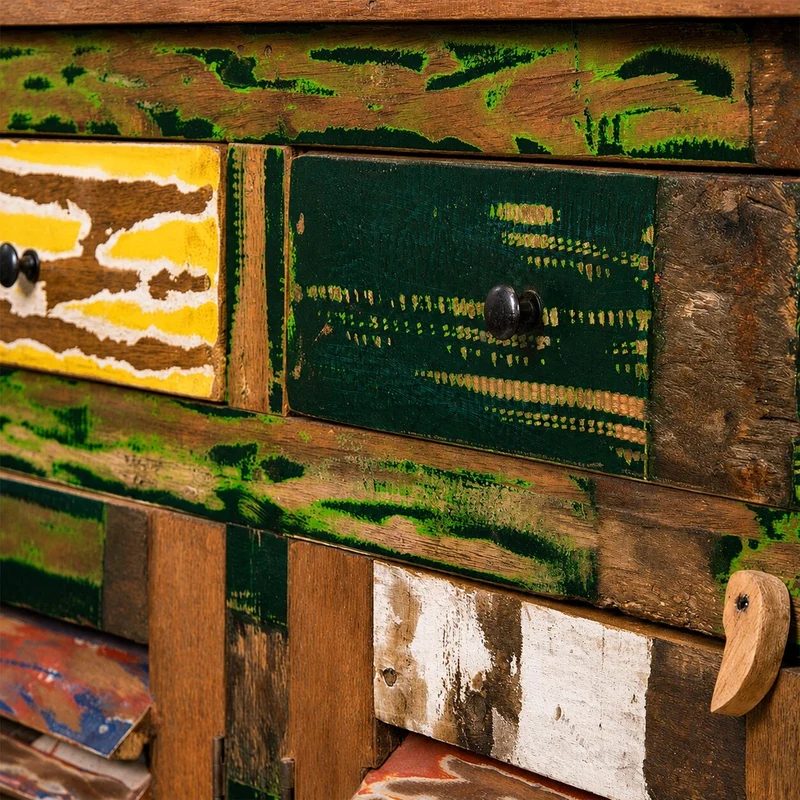 SIDEBOARD "RION" | 180 cm, Bunt | Kommode mit 4 Türen & Schubladen