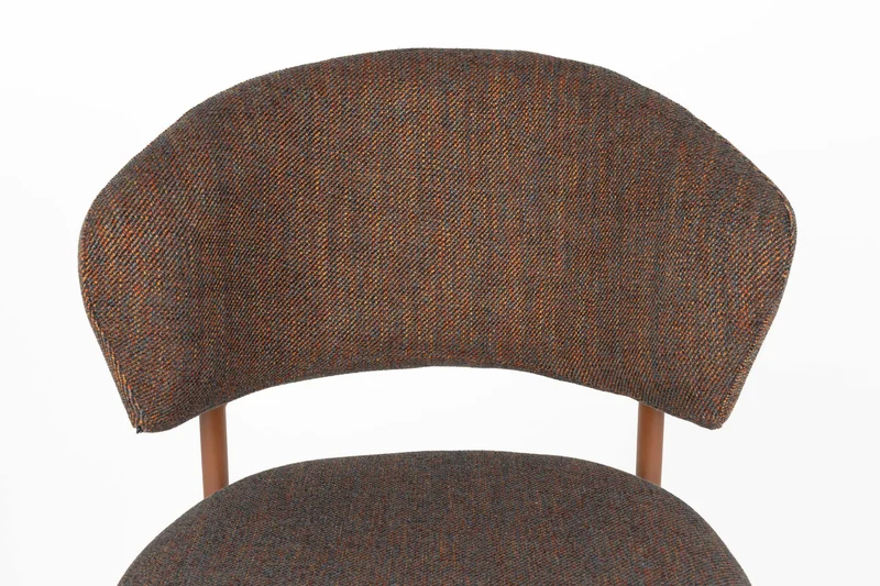 White Label Living Stuhl Jasmine Dark Multicolour – Polyester, 63 × 50 × 85 cm, 2er-Set