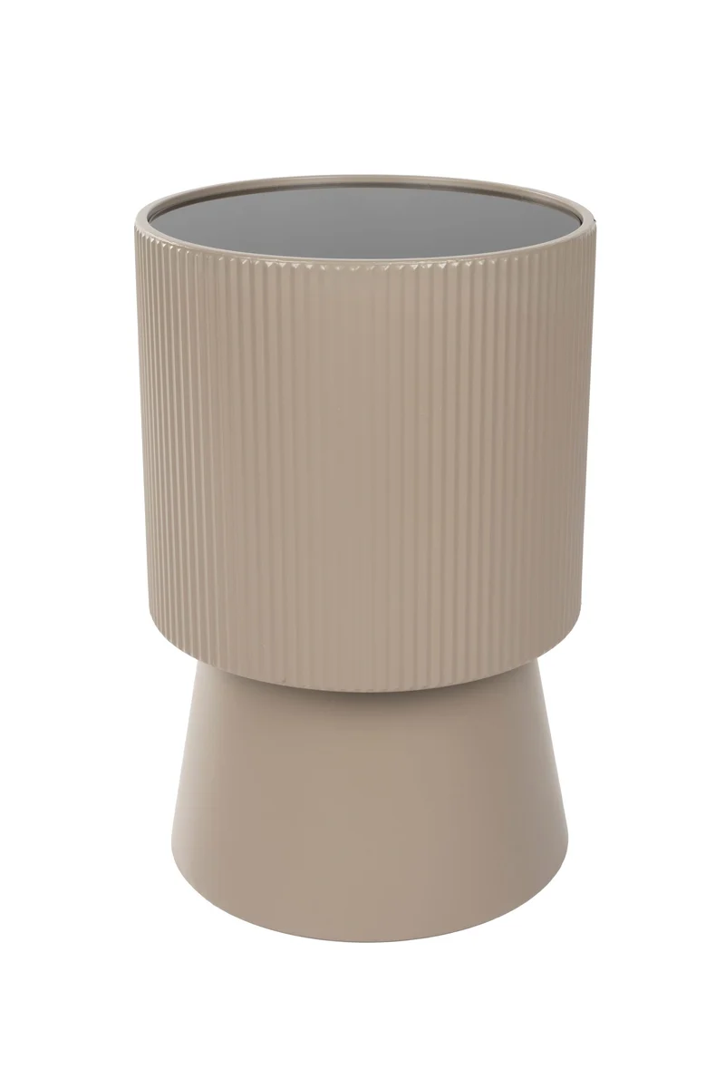 White Label Living Beistelltisch Brian – Beige, Eisen, 33 × 33 × 50 cm