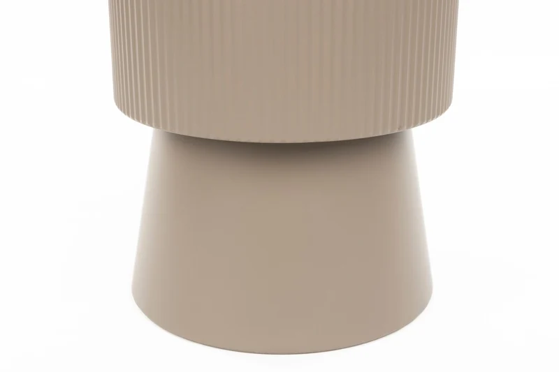 White Label Living Beistelltisch Brian – Beige, Eisen, 33 × 33 × 50 cm