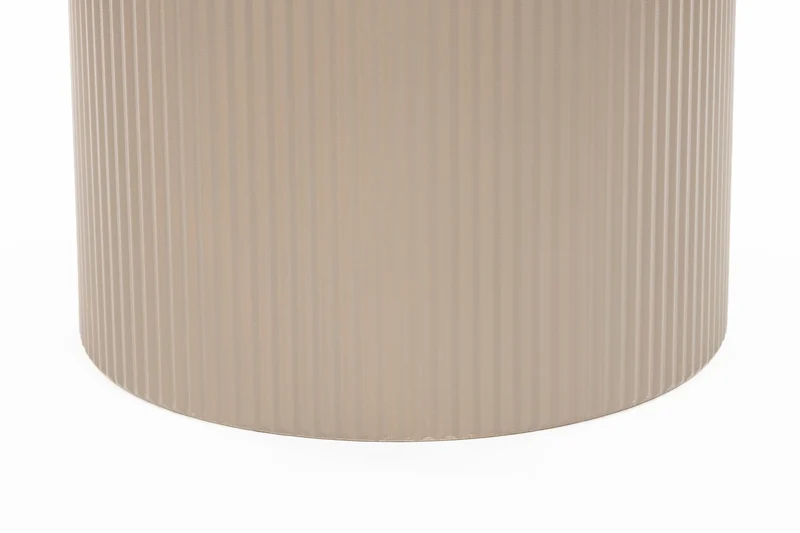White Label Living Beistelltisch Anna – Beige, Eisen, 35 × 35 × 42 cm