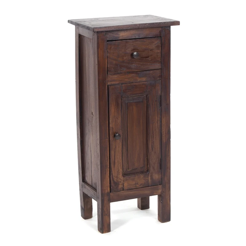 FLURSCHRANK PLANT 80x36cm (HxB) Massivholz | Telefontisch | Farbe: 03 dunkelbraun