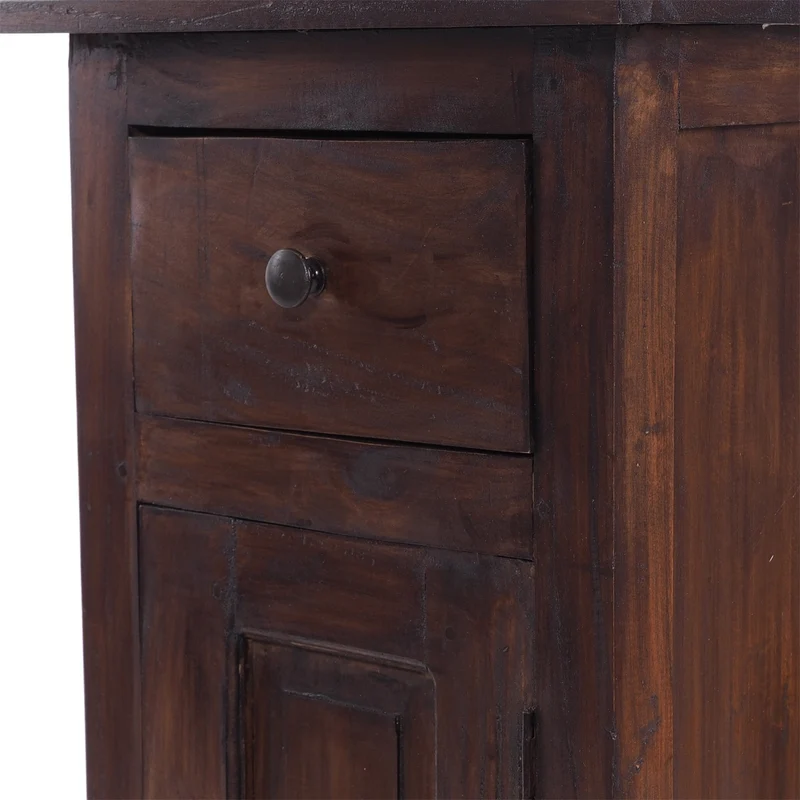 FLURSCHRANK PLANT 80x36cm (HxB) Massivholz | Telefontisch | Farbe: 03 dunkelbraun