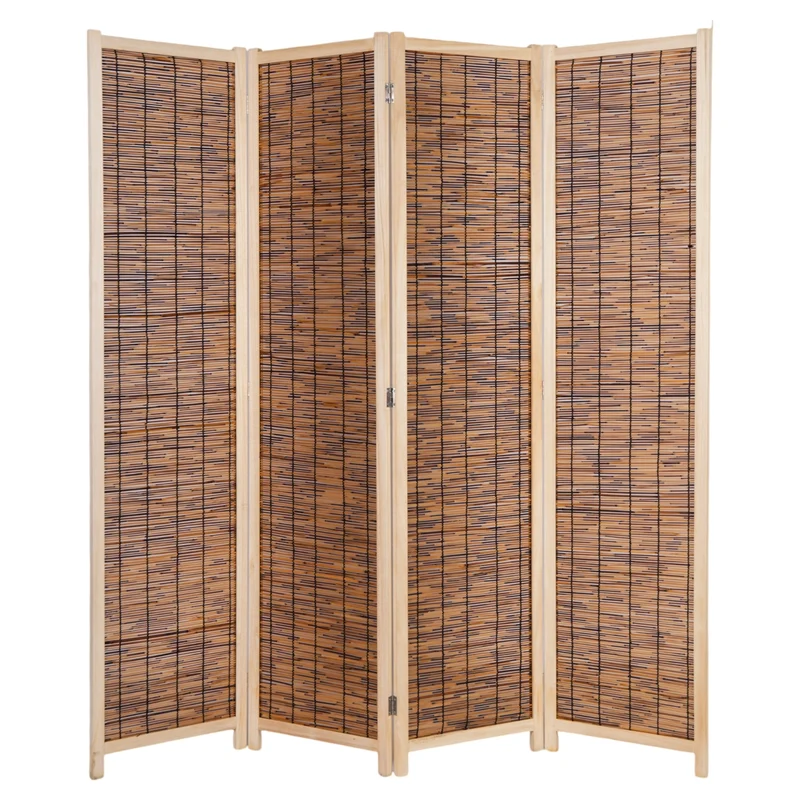 RAUMTEILER "GRAN PLAYA" | Schilfrohr, 170x160 cm | Paravent | Farbe: dunkelbraun