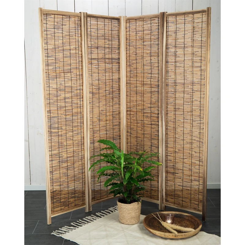 RAUMTEILER "GRAN PLAYA" | Schilfrohr, 170x160 cm | Paravent | Farbe: braun