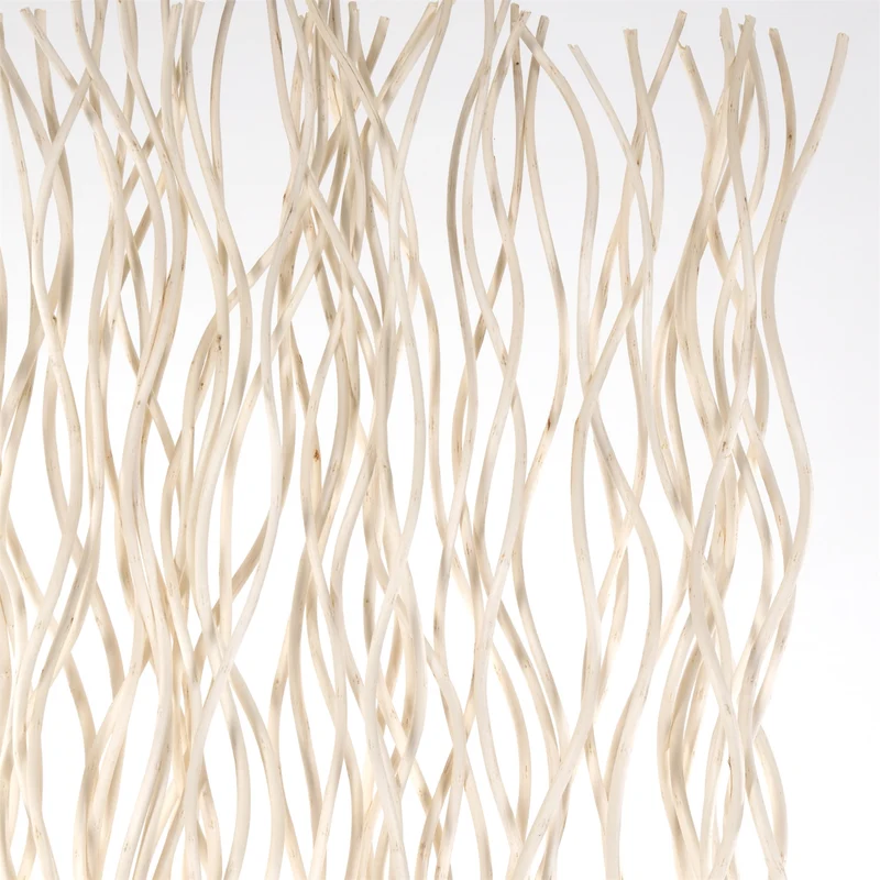 RAUMTEILER "WAVE" | Weidenholz, 170x40cm (HxB) | Paravent, Trennwand | Farbe: geblichen